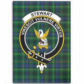 Stewart Hunting Modern Tartan Crest Area Rug